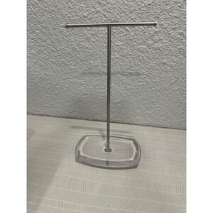 The Container Store Clear Acrylic Jewelry Stand Display T Bar Holder